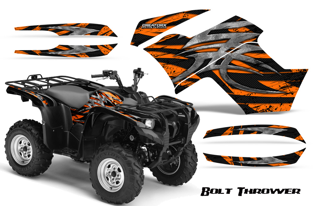 Yamaha Grizzly 700 Graphics Kit Bolt Thrower Orange